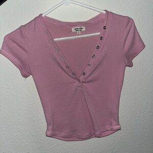 V-neck button tshirt